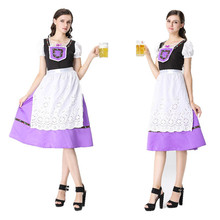 万圣节德国叮咚服啤酒节服装女佣女仆装巴伐利亚传统服装啤酒长裙