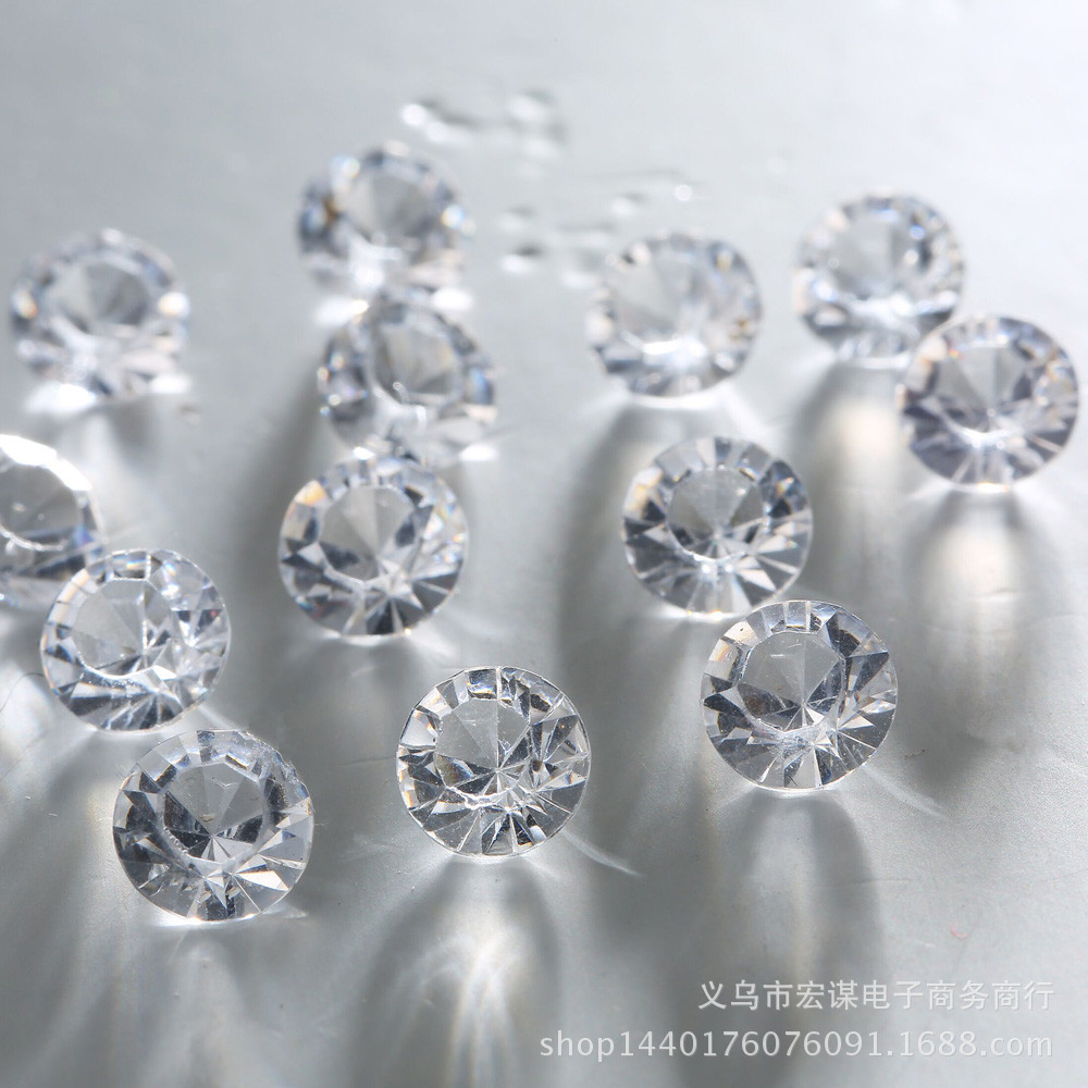3-10mm透明色亚克力尖钻 尖底塑料钻 欧美婚礼桌面撒钻饰品配件-阿里巴巴
