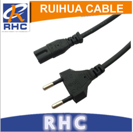 8字尾欧标欧式圆插两插二插八字尾AC厂家直销电源线