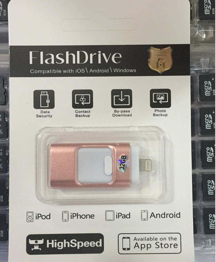 Apple, совместимый USB-накопитель для мобильного телефона, ноутбука, три в одном, Android, 16G, футболка