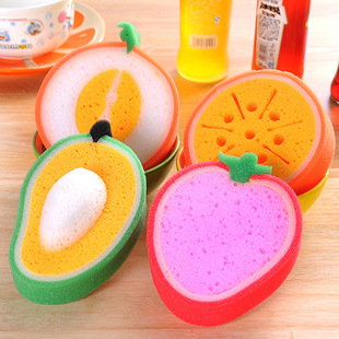 Sweet fruit cleaning sponge dishwashing cloth strong decontamination kitchen thickened scouring pad dishwashing cloth