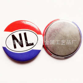 吧唧个性马口铁冰箱贴 卡通动漫创意广告礼品内置黑磁冰箱磁性贴