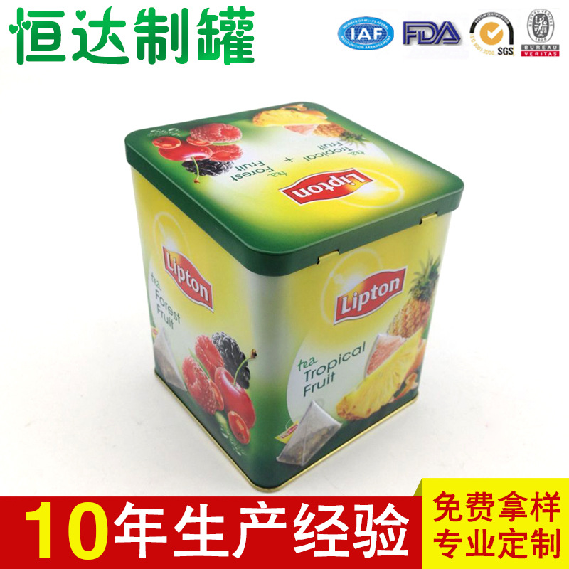 批发生产方形马口铁罐 马口铁糖果罐 翻盖马口铁罐 大马口铁罐