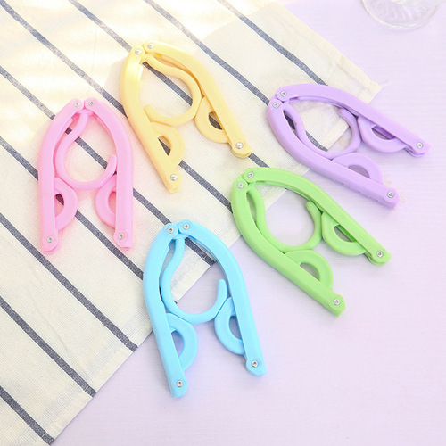 T Portable Travel Folding Clothes Hanger Home Takeaway Plastic Anti-Slip Outdoor Travel Multifunctional Magic Clothes Drying Rack