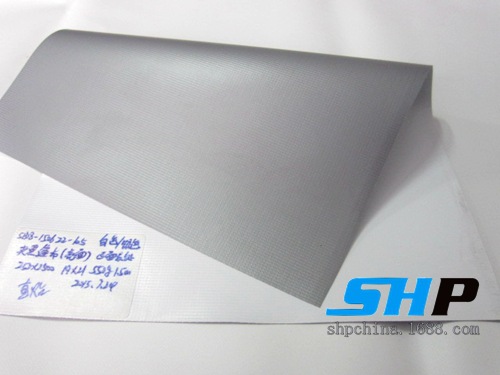 篷布 卡车侧帘 帐篷 夹网布 正面白色背面灰色 550 250*250 36*36