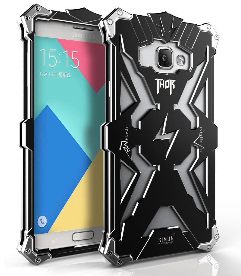 SIMON THOR Aviation Aluminum Alloy Shockproof Armor Metal Case Cover for Samsung Galaxy A7 (2016) A7100 A7108