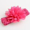 Children's hair accessory, shiffon knitted multicoloured headband handmade, new collection, flowered, 10cm