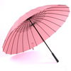 Wholesale 24 Bone straight handle super large windproof long -handle straight rod umbrella business ad