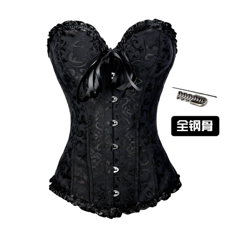 Corsé de corte europeo y americano ropa interior de boda corsé de hueso de acero fábrica al por mayor AliExpress corsé de suministro