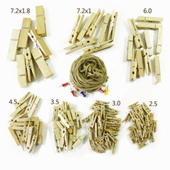 3cm original color wood clip photo album wholesale birch wood nickel-plated photo clip wooden small clip storage clip