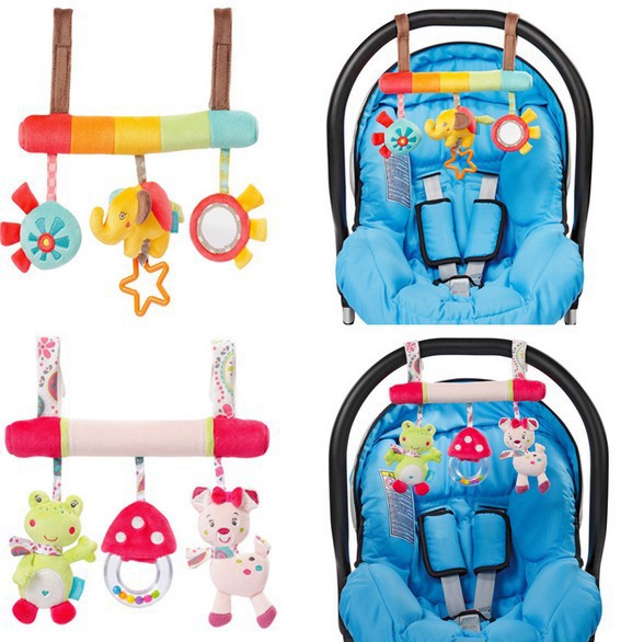 婴幼儿车挂床挂风铃动物风铃宝宝床铃0-1岁新生儿床头铃响纸摇铃|ru