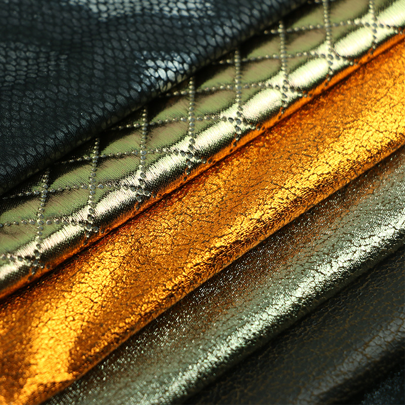 现货提供 厂家热销 绍瑞麂皮绒烫金面料 时尚女装面料