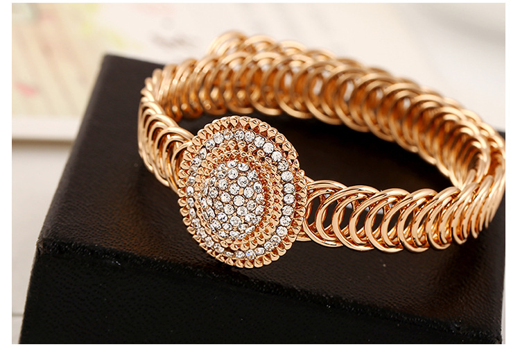 1 Piece Fashion Geometric Alloy Inlay Rhinestones Womenu0027S Bangle