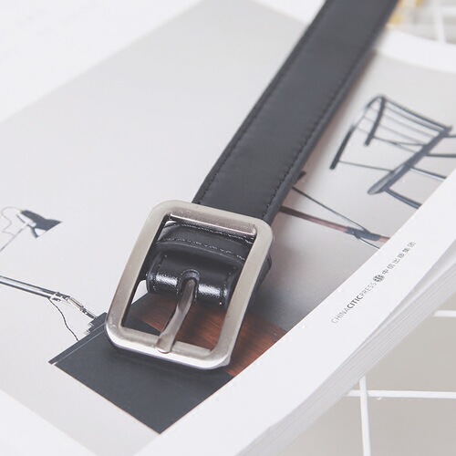 Hong Kong style belt, Korean style trendy men's belt, British casual belt, pin buckle, thin, old and trendy