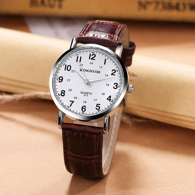 Modern Style Solid Color Buckle Quartz Men's Watches display picture 3