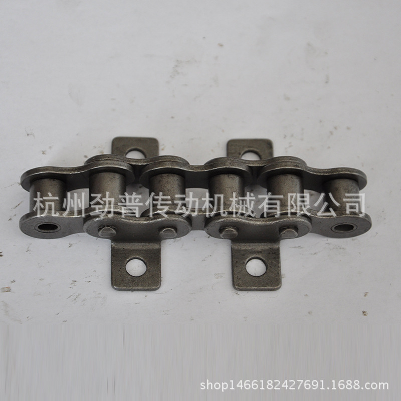 杭州链条厂家生产08A 10A 12A 16A 20A 双侧单孔弯板链条