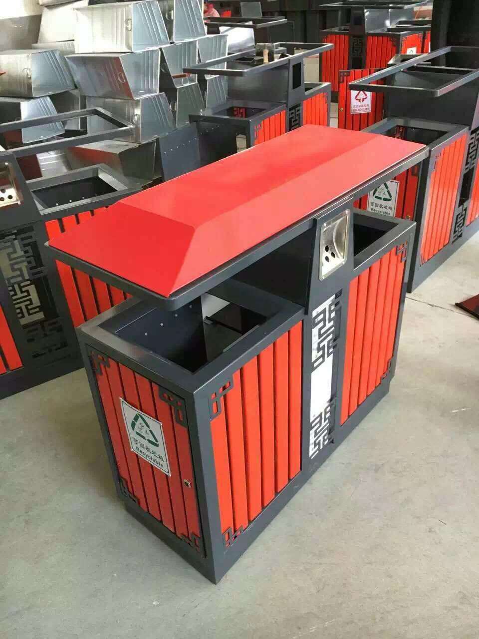 户外垃圾桶大号环卫分类双筒 小区景区学校分类大垃圾桶定做