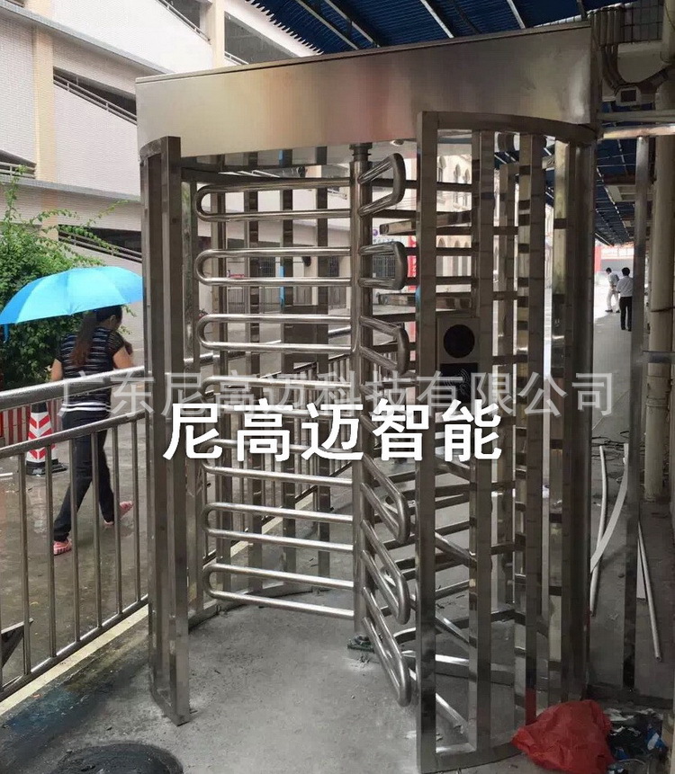 停车场人行通道出口手动转闸 机场员工上下班考勤旋转门 双向道
