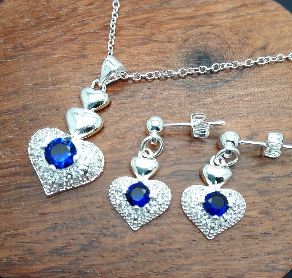 Аксессуар, сердце из циркония, подвеска, ожерелье, цепочка, набор, ebay