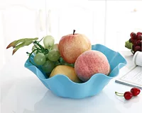 Пластиковая тарелка-лотос Zhiyi, разноцветная поднос для закусок, размеры 12.6х11.2x4.4 см, желтый, зеленый, синий