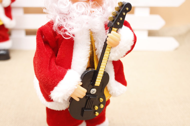 Home & Garden Christmas decorations electric Santa Claus 30CM high five mixed electric dolls children's gifts_voghion.com