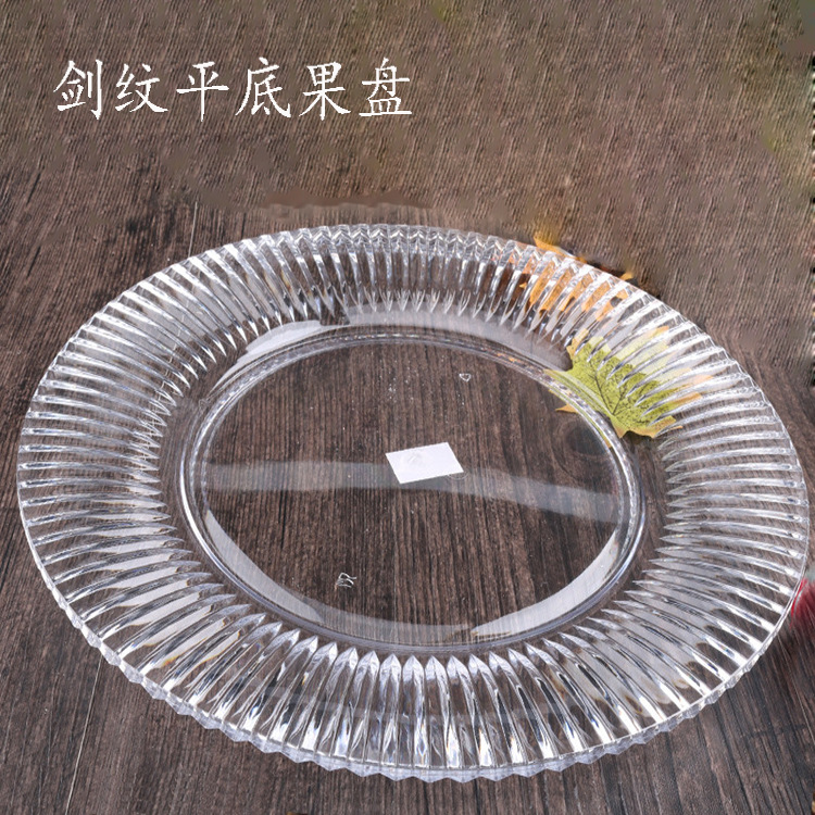 Placa de fruta acrílica transparente resistente a la caída de cristal de plástico Placa de fruta seca KTV Placa de postre fábrica al por mayor