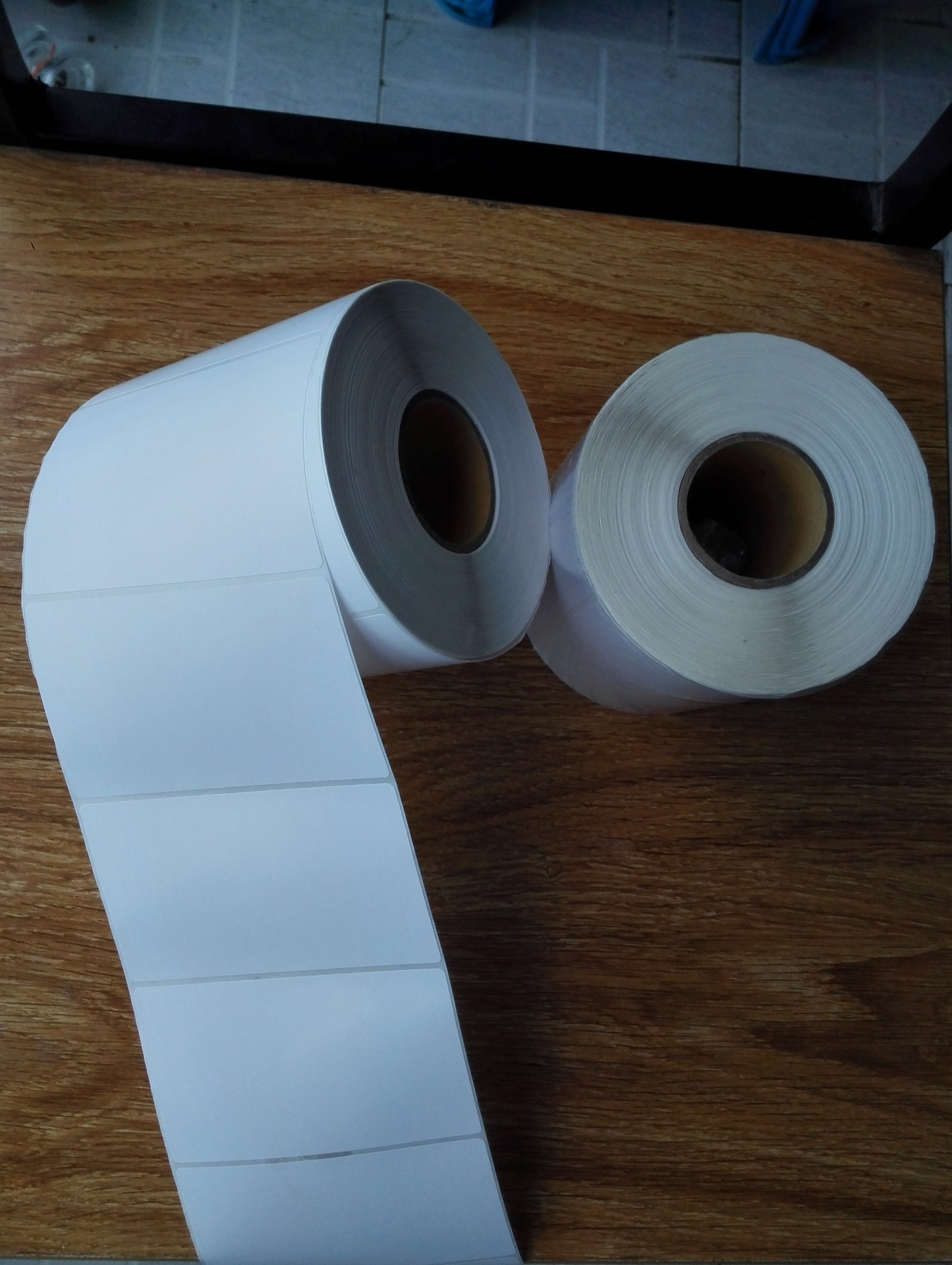 100*60 800张 铜版标签纸 条码不干胶 空白贴打印纸 卷筒纸 10X6