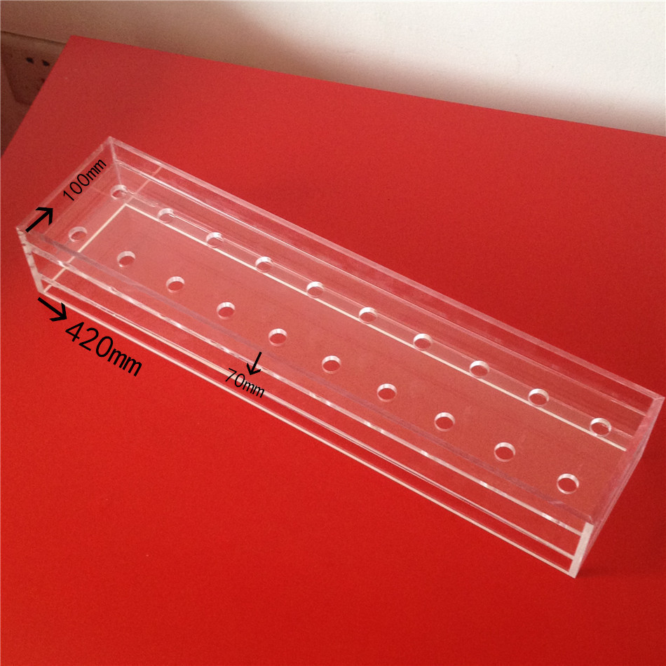 雕刻板 压克力美甲产品亚克力化妆品组织者 水晶块透明带孔展示架