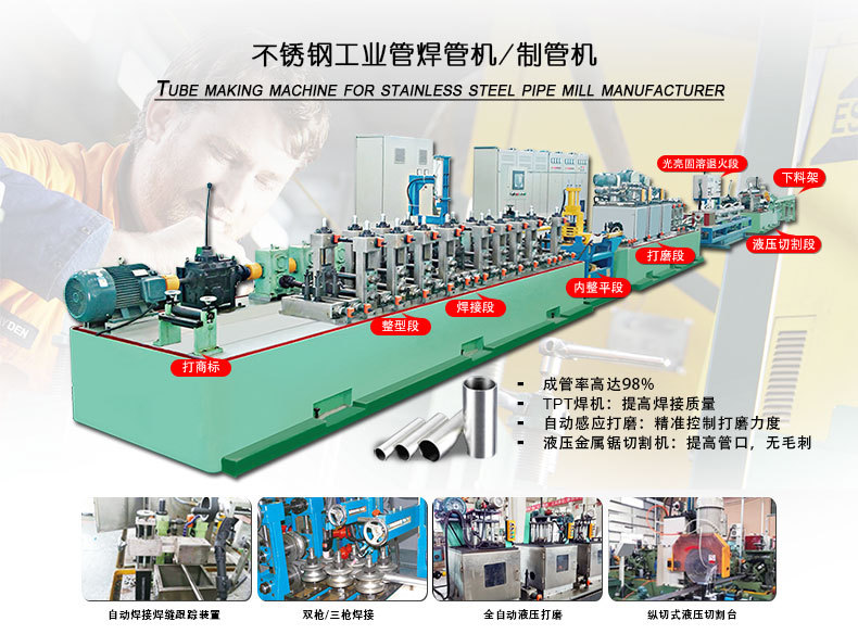 不锈钢管材生产线设备 管材成型生产线