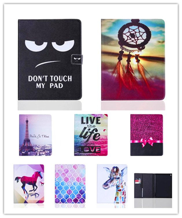 Applicable Apple ipad6TPU silica gel ipad2/3/4 smart cover Cartoon Coloured drawing mini Leather sheath dormancy