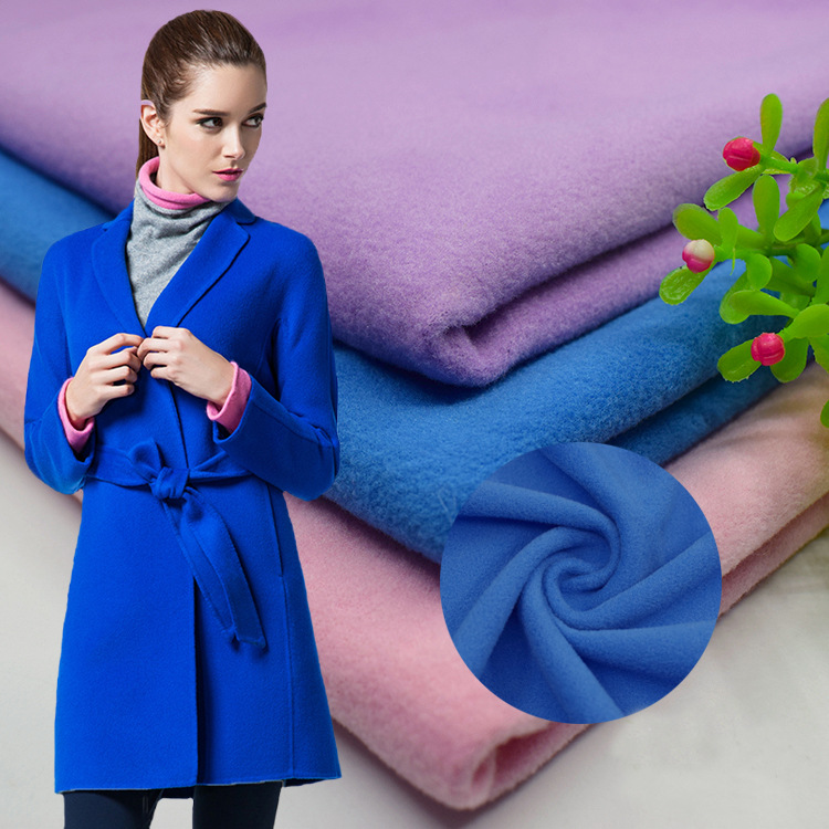 现货批发 单面呢雅奥呢面料 秋冬童装大衣外套仿羊绒毛呢大衣面料