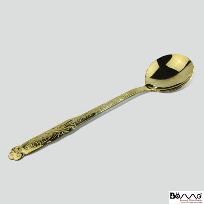 드래곤 패턴 수프 스푼