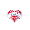 Zinc alloy diamond AUNT Aunt Auntie Heart Find Pendant