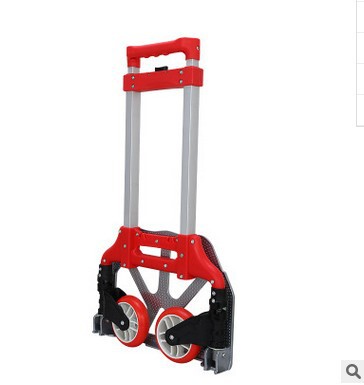 Factory Wholesale Two-Section Aluminum Alloy Portable Luggage Cart, Folding Hand-Pull Cart, Extendable Shopping Cart, Convenient to Fold