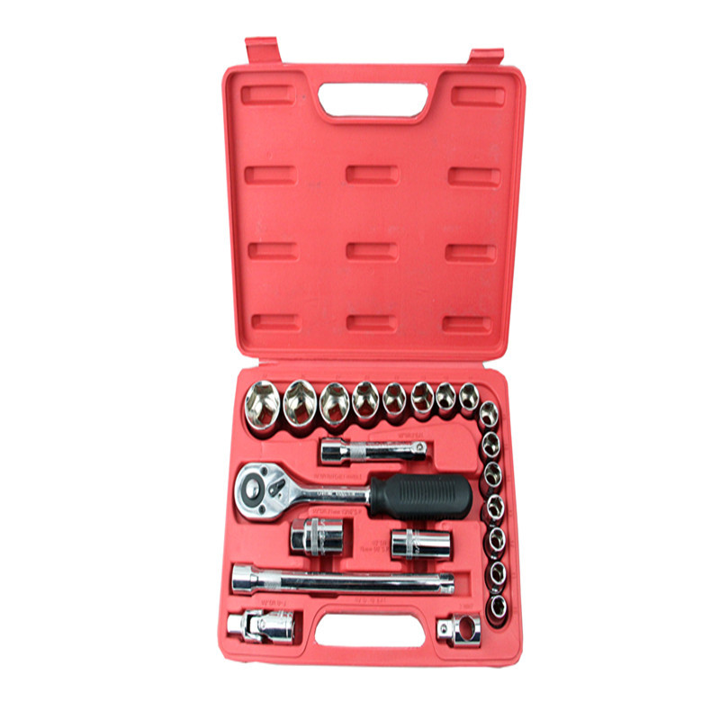22件套套筒组套汽修工具机修工具箱六角套筒扳手套装随车工具箱