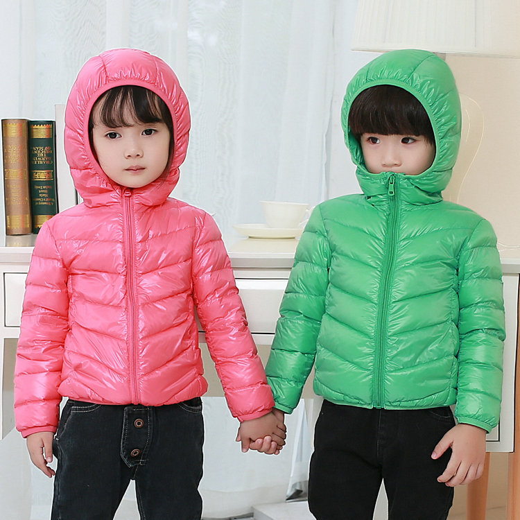 Autumn and winter new pattern Hooded children Down Cotton men and women Children's clothing Thin section Down Jackets CUHK 9 colors