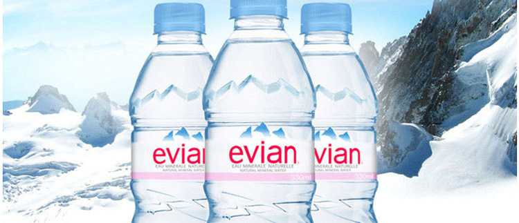 进口饮用水批发 法国原装Evian依云天然矿泉水330ml 商超热销