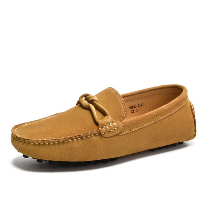 工厂批发纯手工缝制 男豆豆鞋反绒皮高质量男鞋支持贴牌来样加工|ms