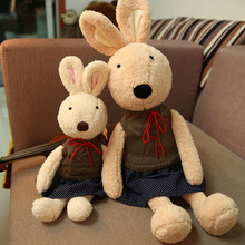 可爱小兔子玩偶毛衣水玉点点裙安抚兔公仔毛绒玩具娃娃生日礼物