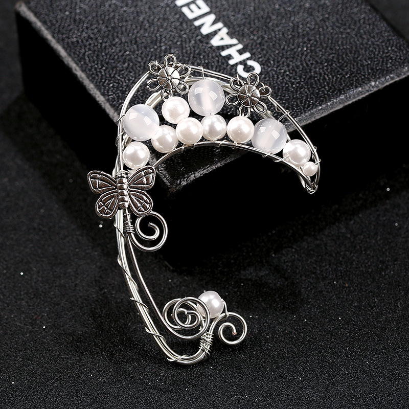 (Un gran número de en stock) Amazon popular Qingqiu Fox leyenda mismo elfo pendientes sin perforado hembra clip de oreja