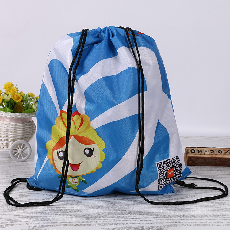 厂家定做广告涤纶束口袋 彩色拉绳背包尼龙收纳抽绳涤纶布袋|ru