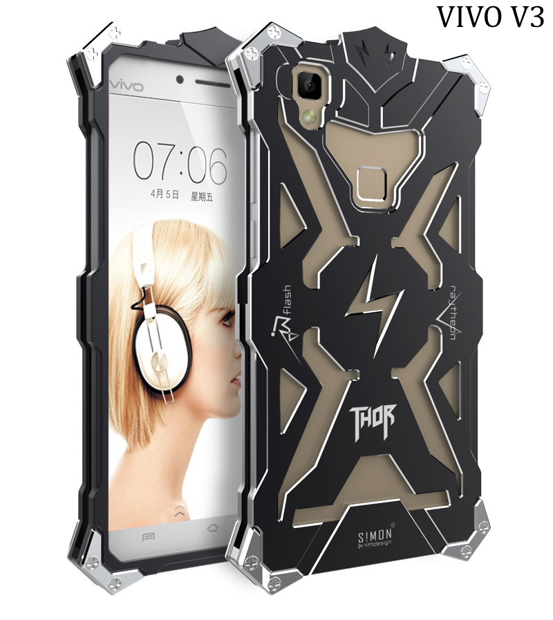 SIMON THOR Aviation Aluminum Alloy Shockproof Armor Metal Case Cover for vivo V3Max & vivo V3