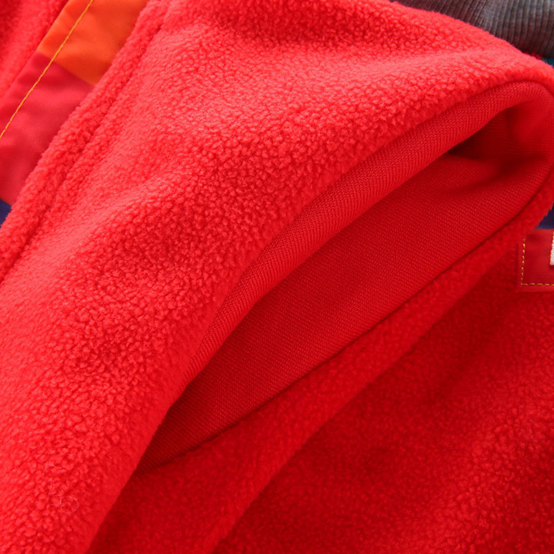 儿童加厚冲锋衣2016冬季新款童装男童加绒连帽外套宝宝户外棉衣