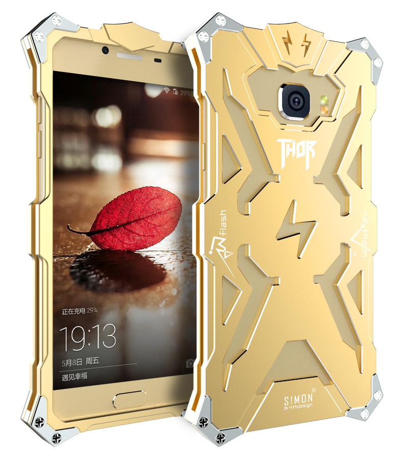 SIMON THOR Aviation Aluminum Alloy Shockproof Armor Metal Case Cover for Samsung Galaxy C5 C5000
