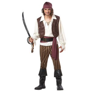 Halloween party role play Caribbean Pirate men uniform stage