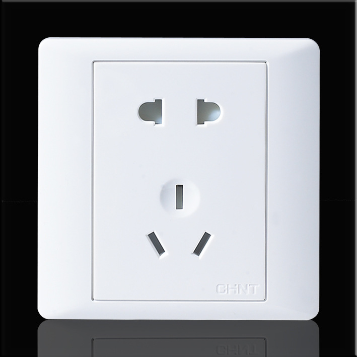 正泰开关插座 NEW7-448 一联二极插座10A 一联三极插座16A250V