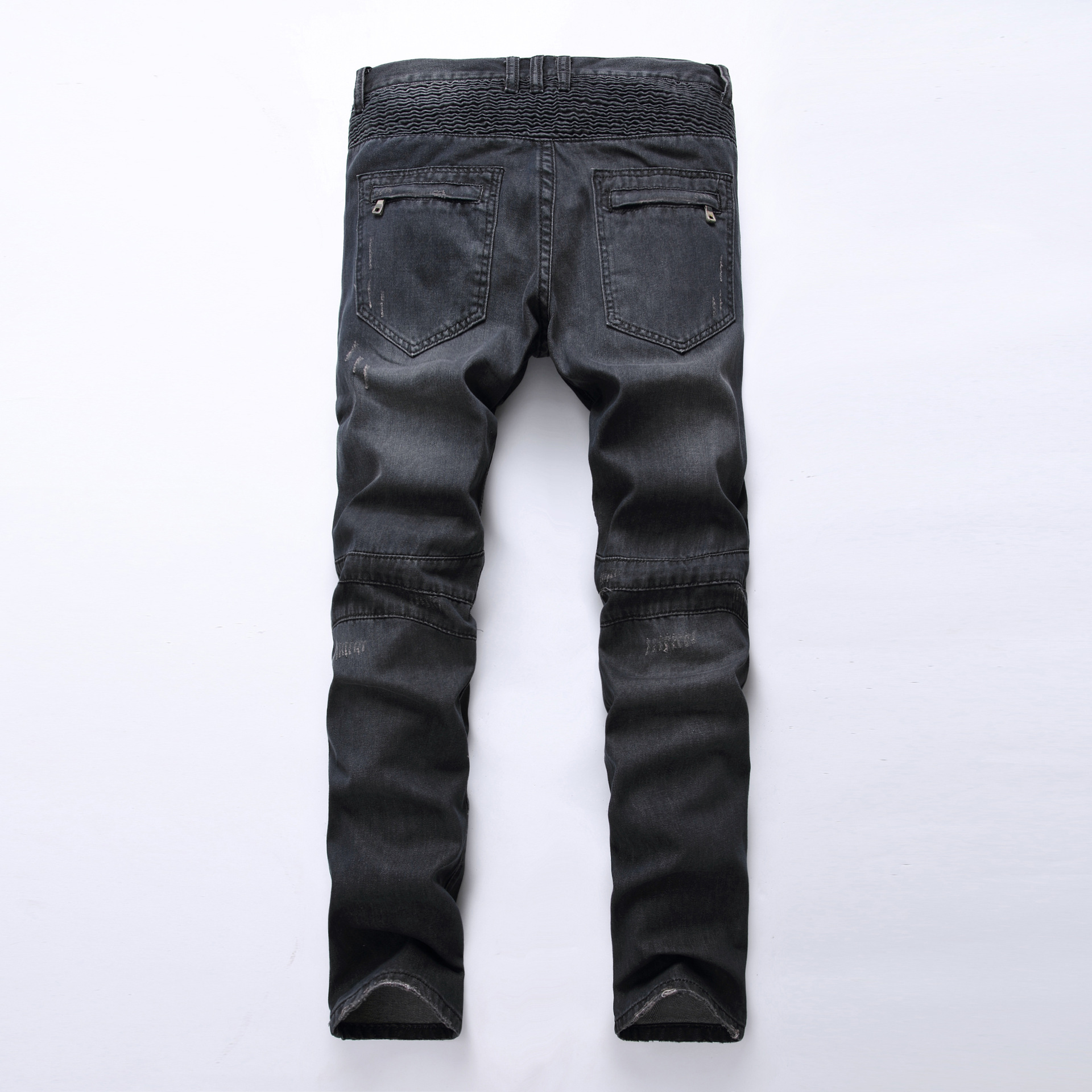 Men's jeans Light blue straight leg denim pants for men_voghion.com