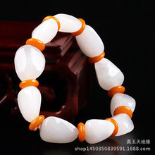 和田玉手链 籽料原石手链青白玉手串男女款玉手牌手串