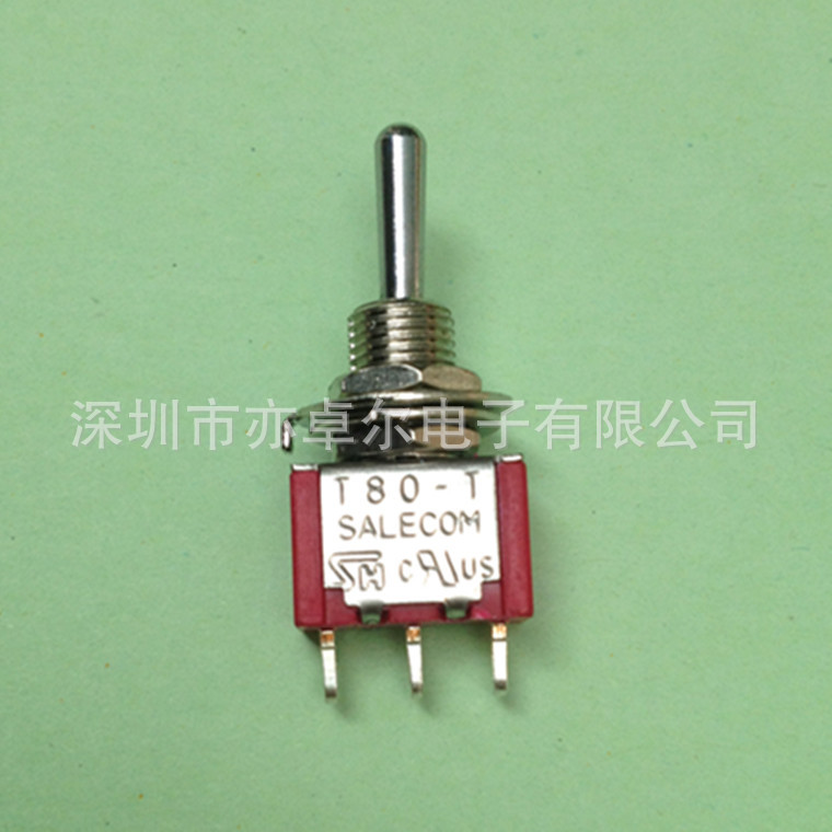 台湾原装正品SALECOM摇头开关,进口SH钮子开关 三脚三档 T8014