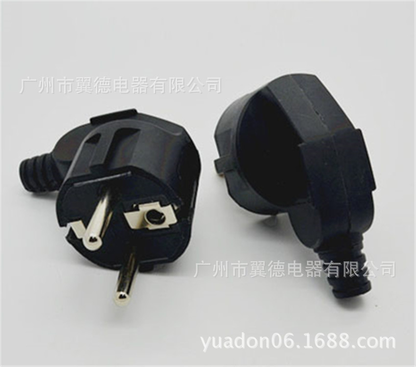 欧规认证 欧标组装插头电源线 欧式电源线插头 16A接线插头